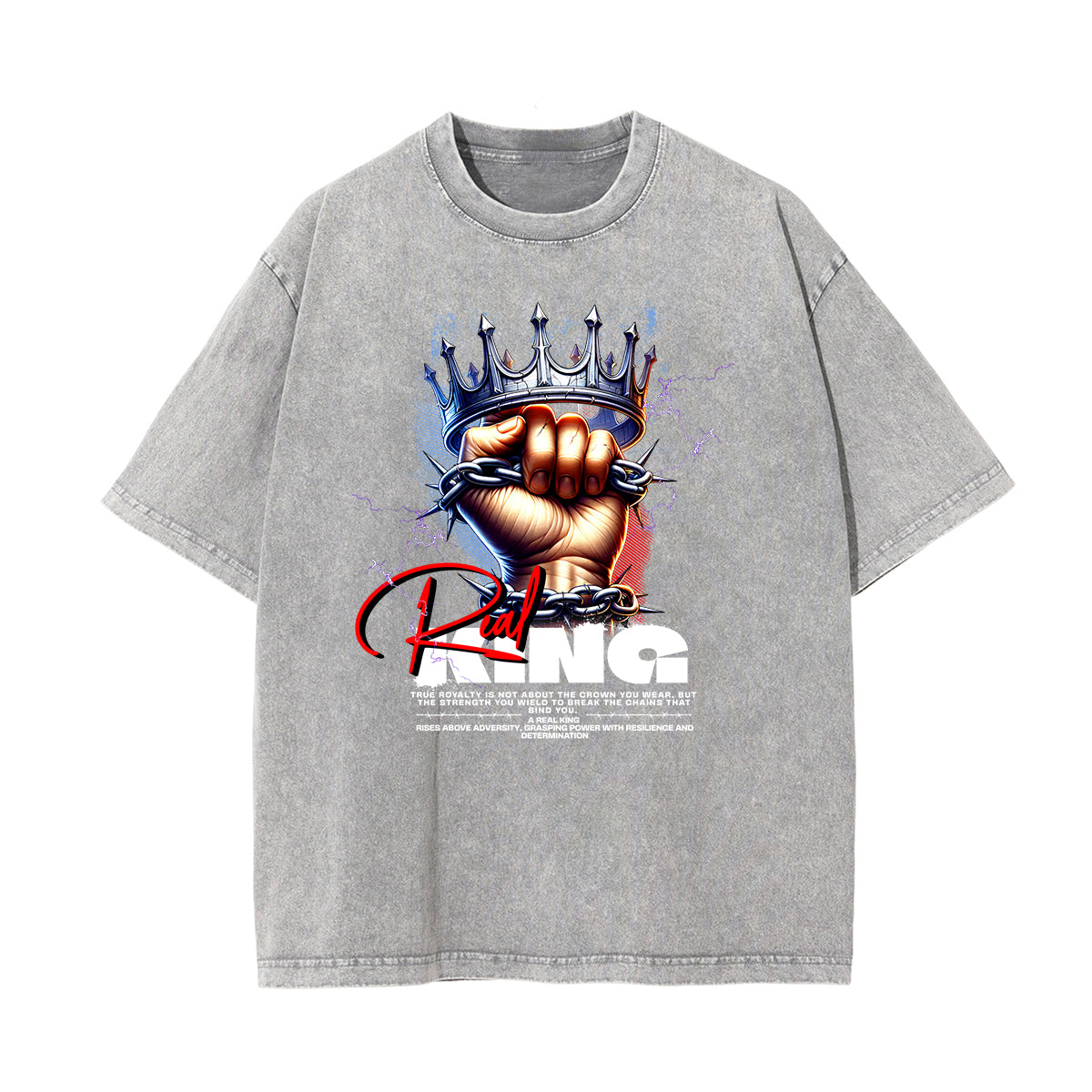 Washed Cotton King Graphic Tee