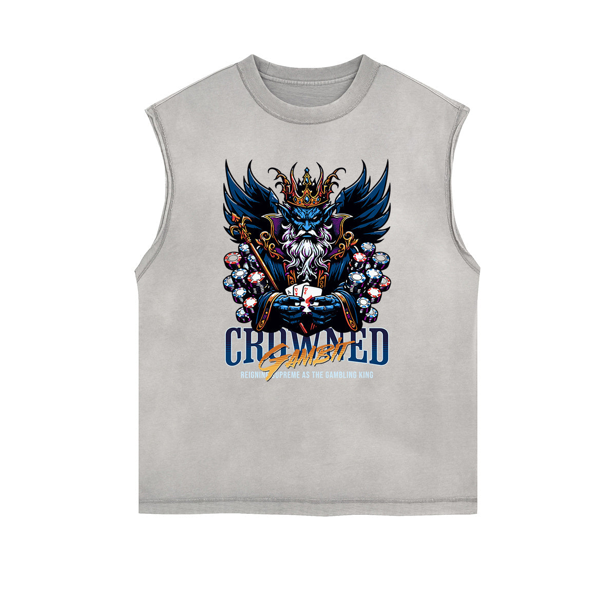 Frayed Edge King Graphic Tank Top