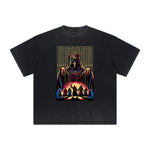 Vintage-Washed Frayed King Graphic Tee