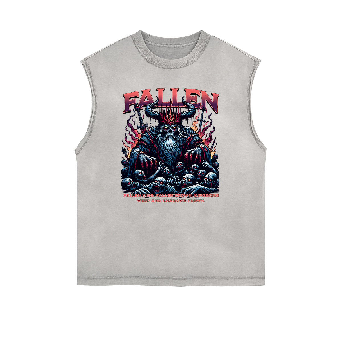 Frayed Edge King Graphic Tank Top