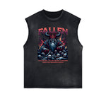 Distressed Sleeveless King Graphic Tee