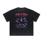 Vintage-Washed Frayed King Graphic Tee