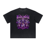 Vintage-Washed Frayed King Graphic Tee