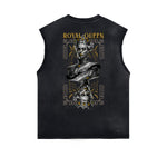 Distressed Sleeveless Queen Pattern Tee