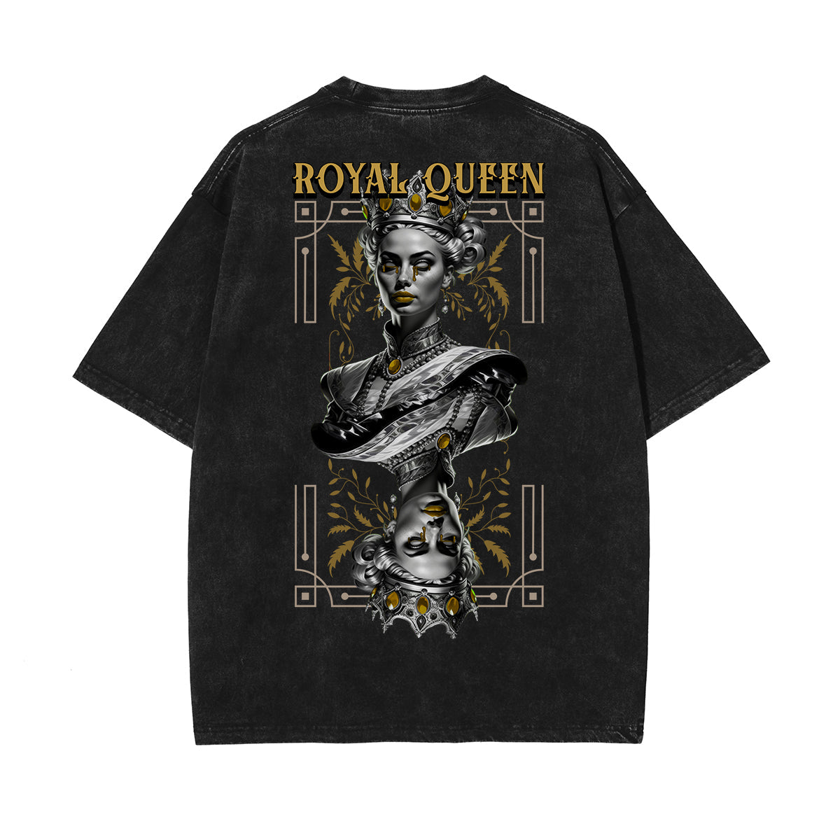 Stone-Washed Queen Graphic T-Shirt