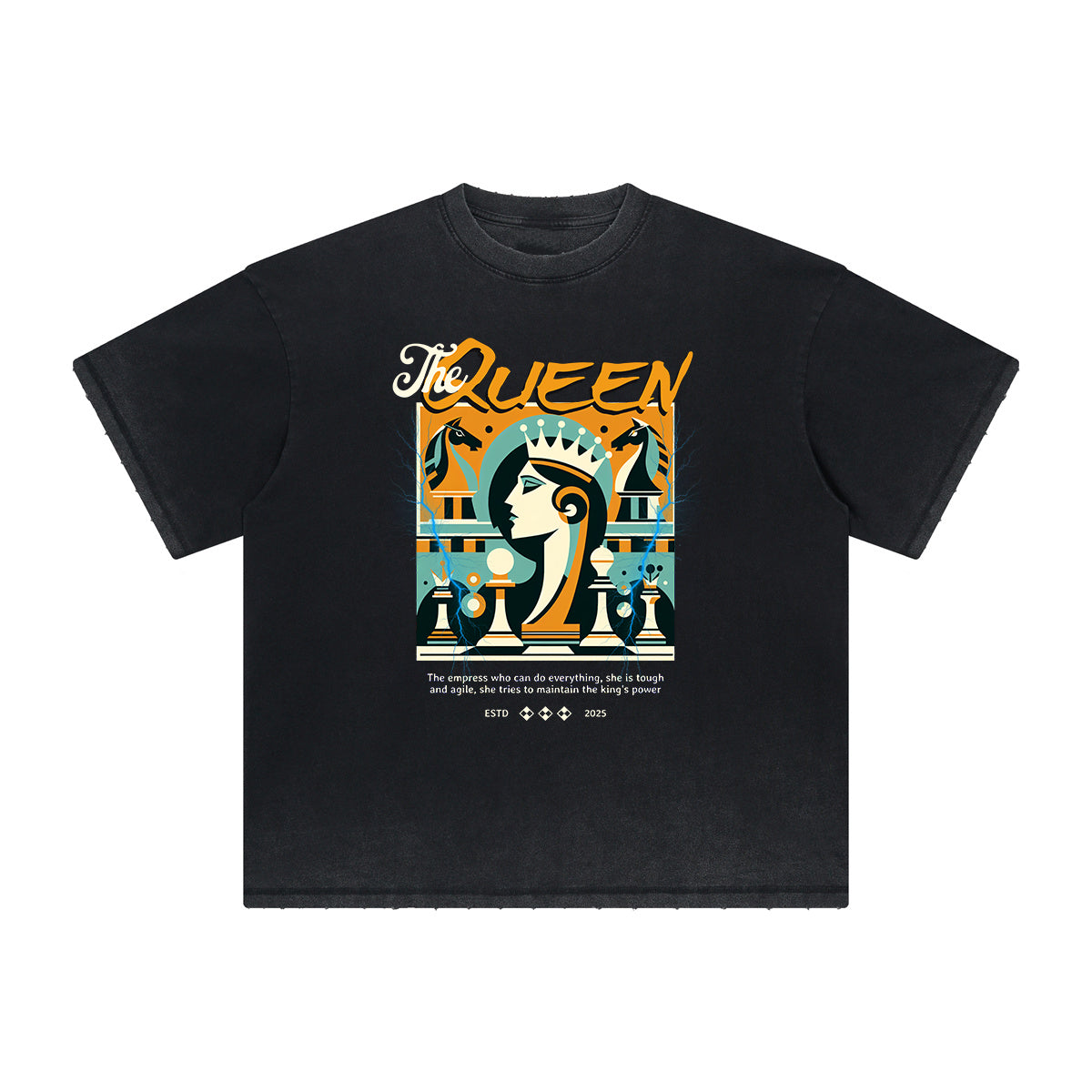 Heavyweight Washed Queen Graphic T-Shirt
