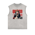 Frayed Edge Queen Graphic Tank Top