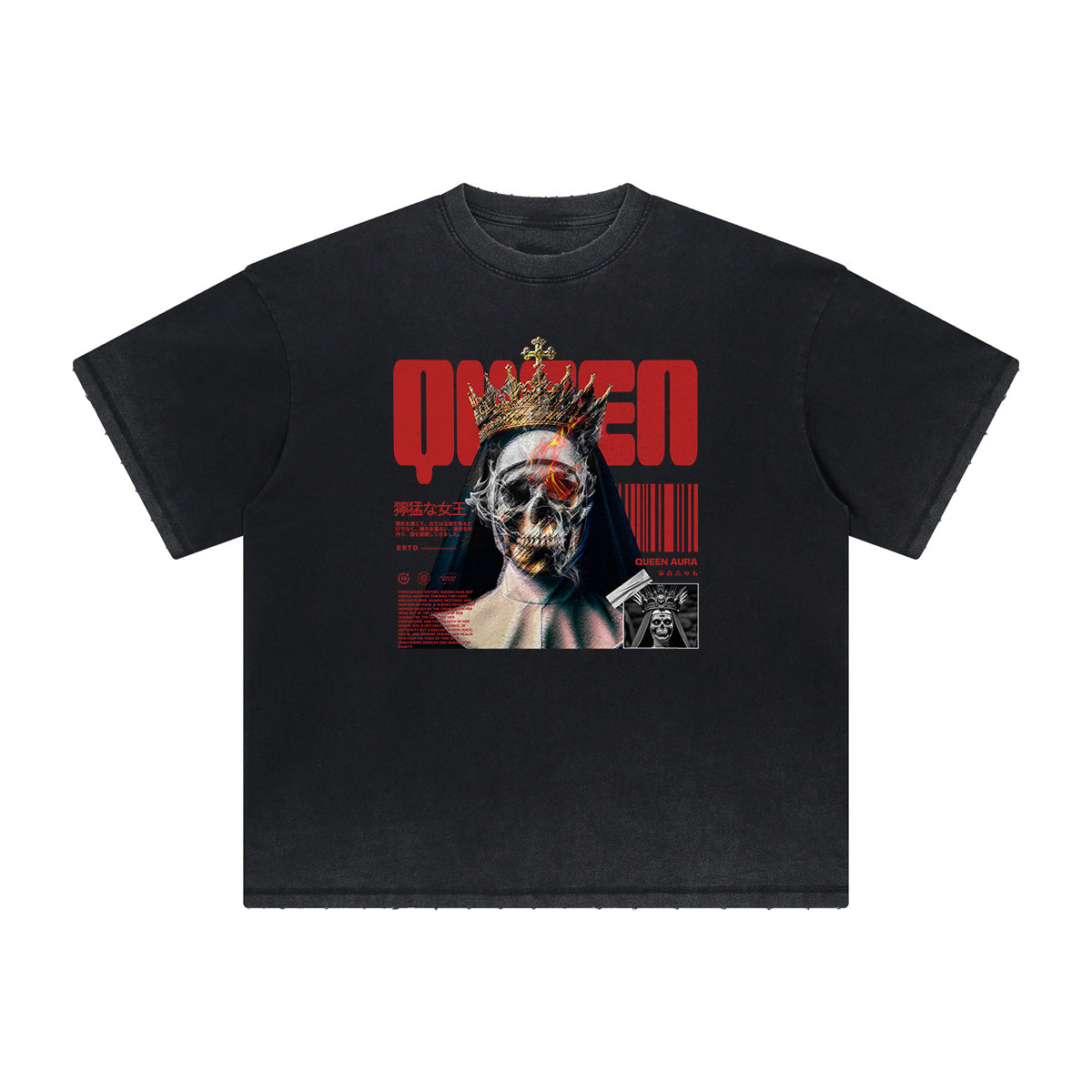Heavyweight Washed Queen Graphic T-Shirt