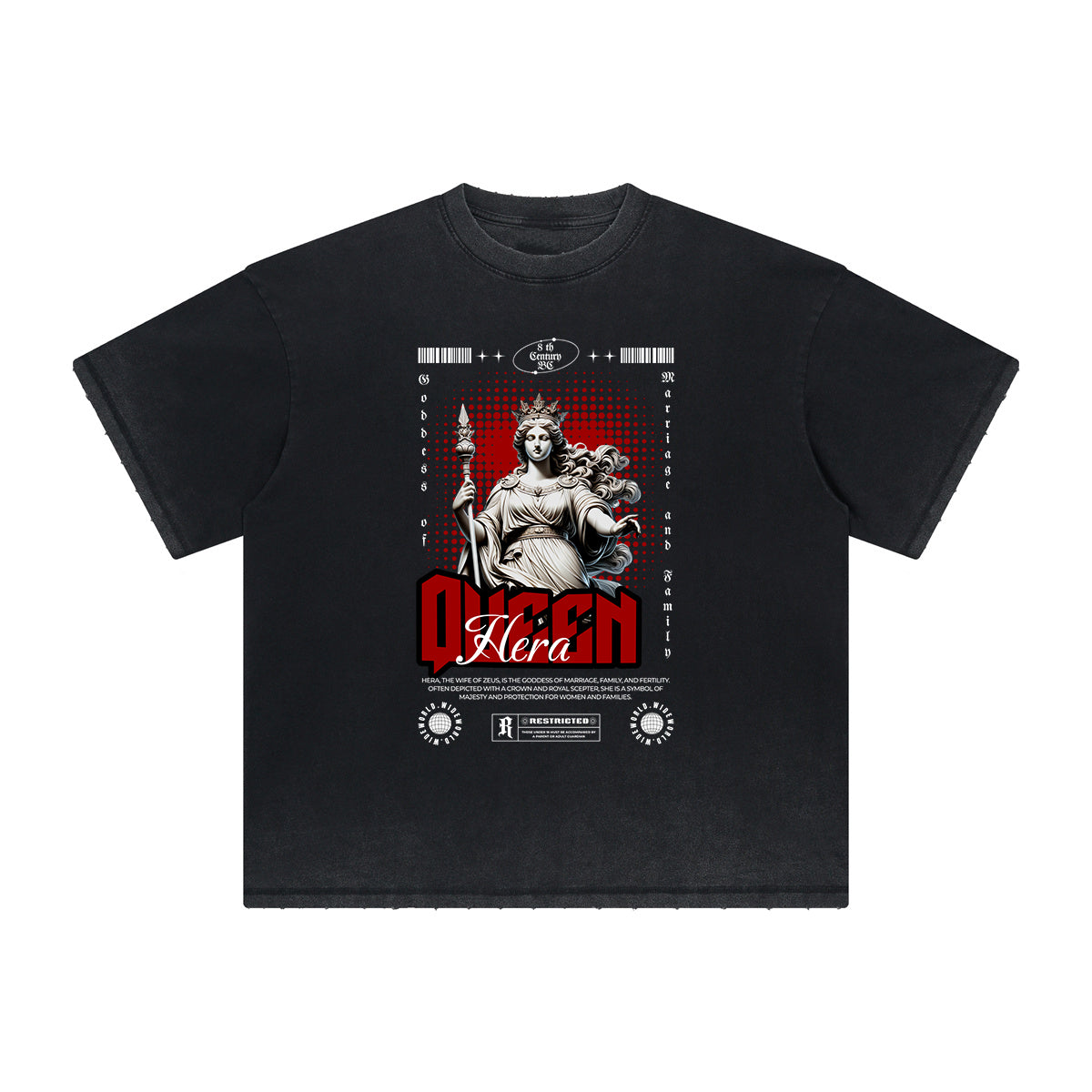 Heavyweight Washed Queen Graphic T-Shirt