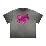 Vintage-Washed Frayed Queen Graphic Tee