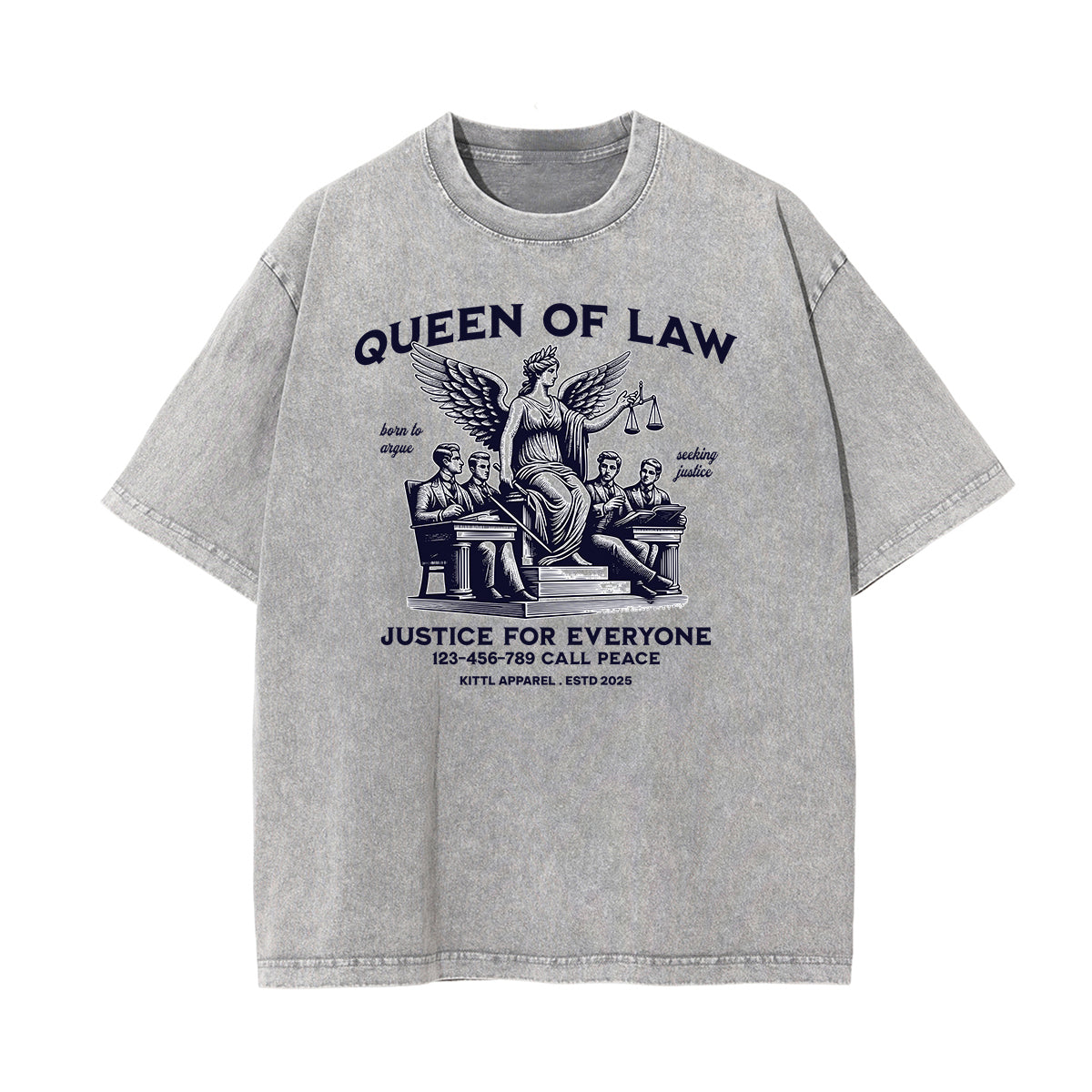 Washed Cotton Queen Graphic Tee