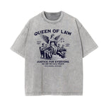 Washed Cotton Queen Graphic Tee