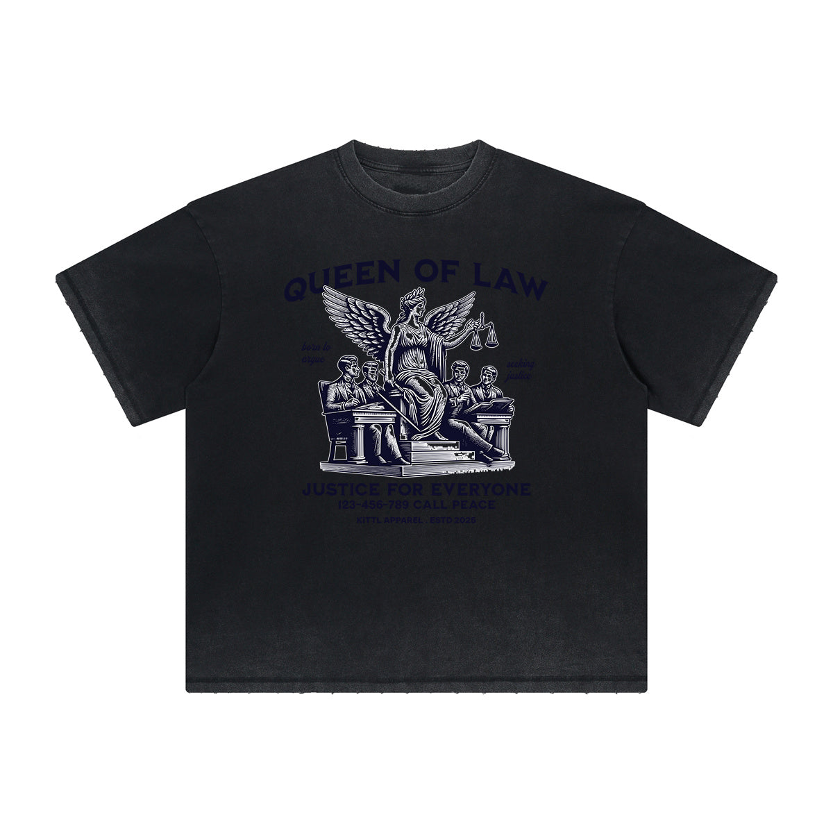 Heavyweight Washed Queen Graphic T-Shirt
