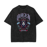 Stone-Washed Queen Graphic T-Shirt