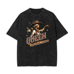 Stone-Washed Queen Graphic T-Shirt