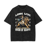 Stone-Washed Queen Graphic T-Shirt