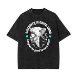 Stone-Washed Queen Graphic T-Shirt