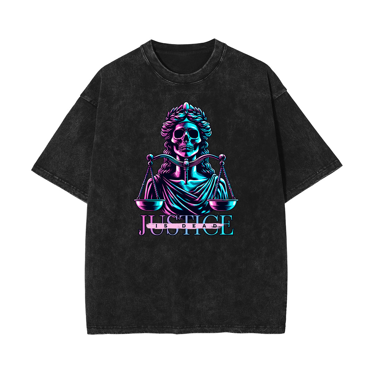 Stone-Washed Queen Graphic T-Shirt