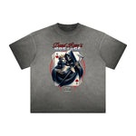 Vintage-Washed Frayed Queen Graphic Tee