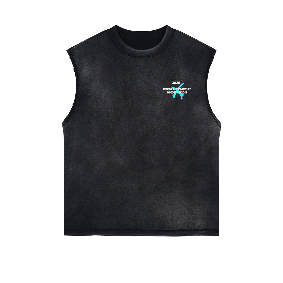 Distressed Poker Graffiti Sleeveless Tee