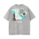 Stone-Washed Poker Graffiti Graphic Tee