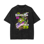 Garment-Washed Street Art Graffiti Cotton Tee