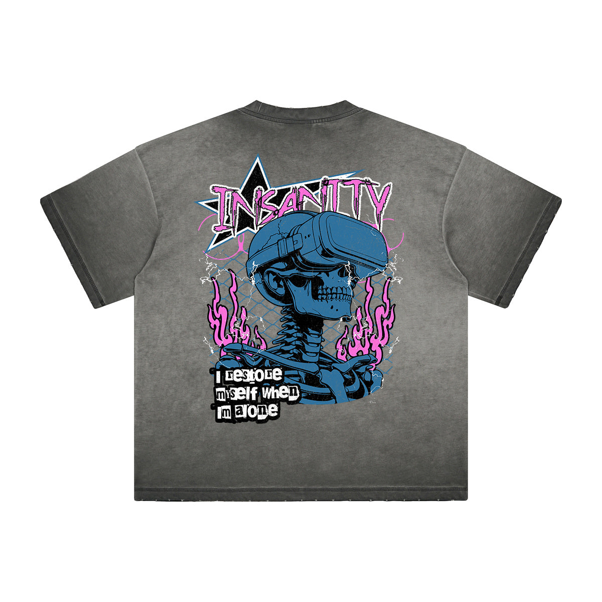 Heavyweight Washed Graffiti Graphic Tee