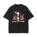 Garment-Washed Street Art Graffiti Cotton Tee
