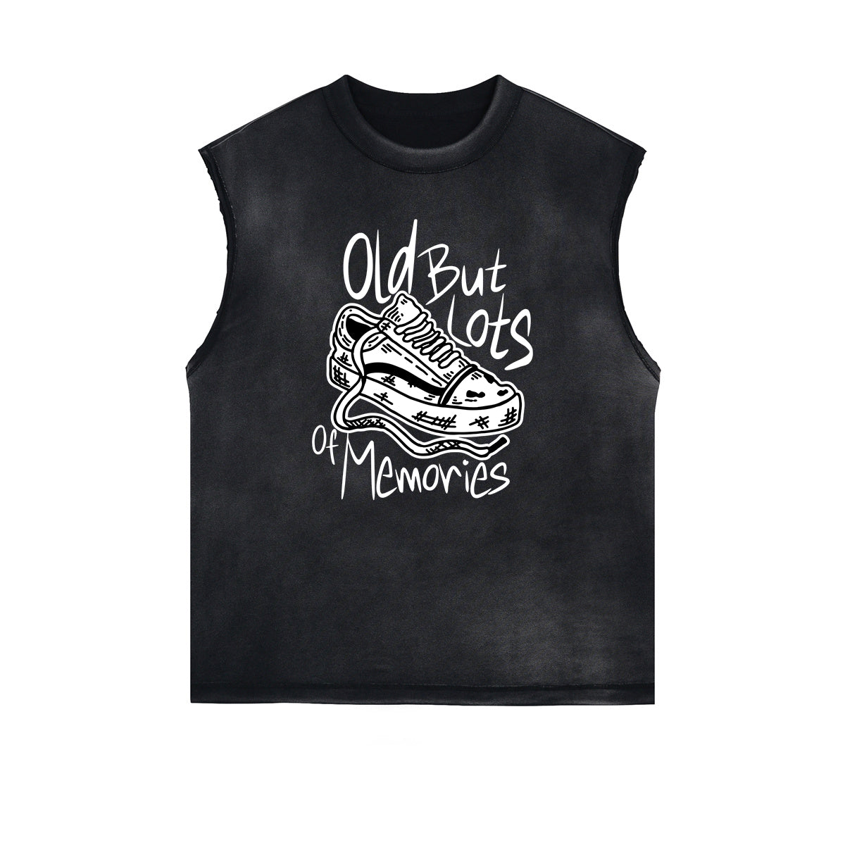 Distressed Street Art Graffiti Sleeveless Tee