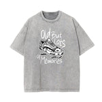 Stone-Washed Street Art Graffiti Graphic Tee