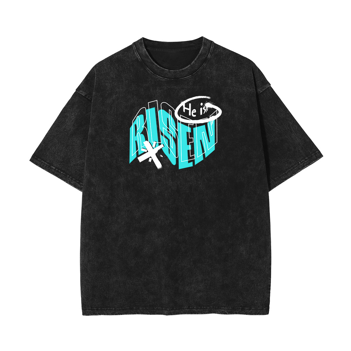 Garment-Washed Street Art Graffiti Cotton Tee