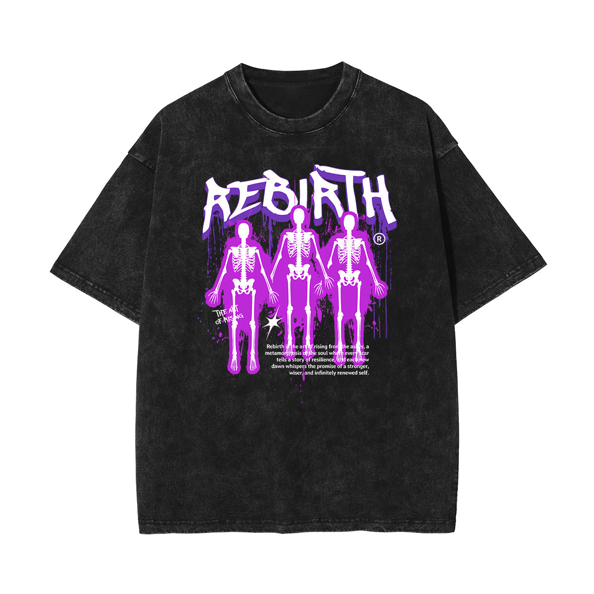 Garment-Washed Street Art Graffiti Cotton Tee