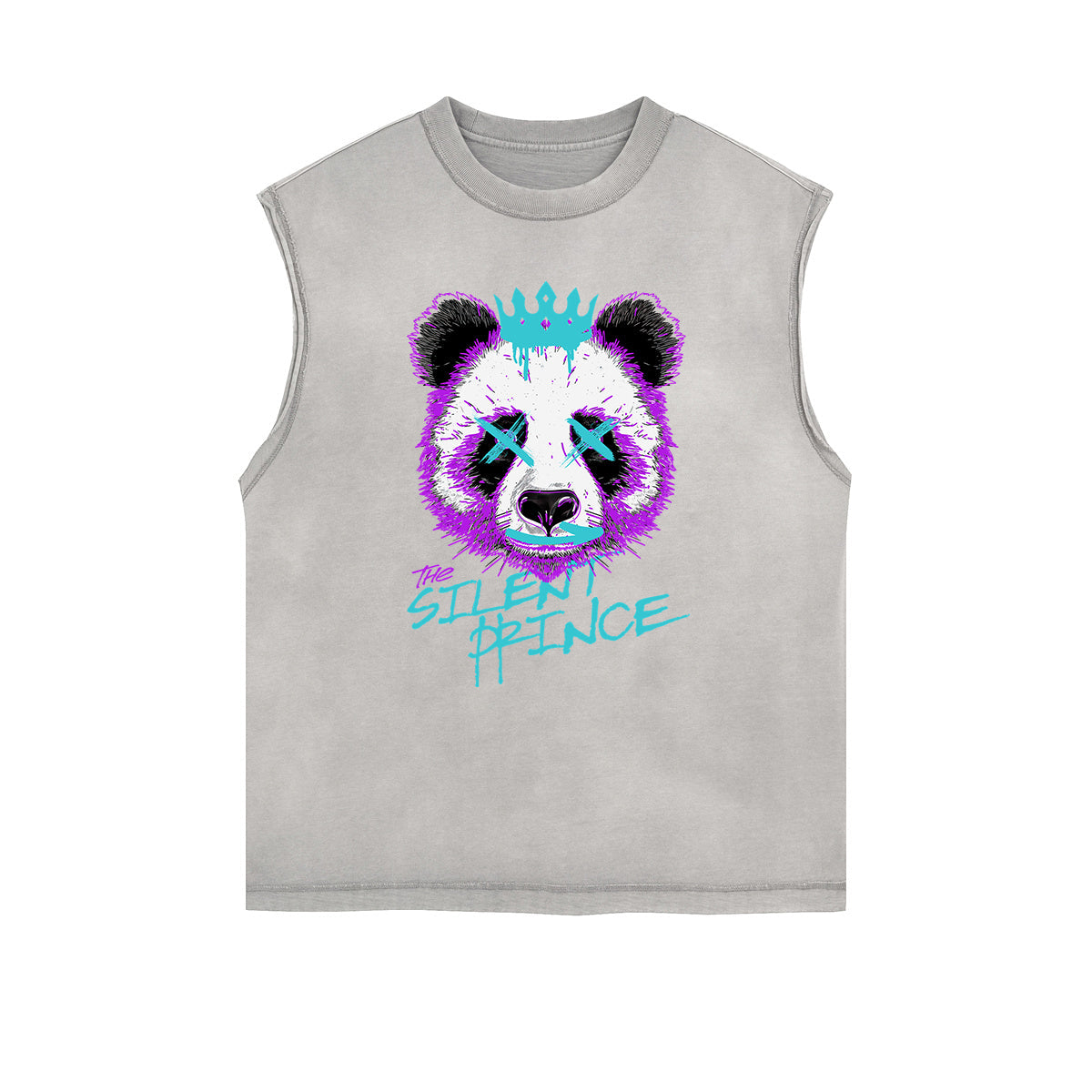 Frayed-Hem Street Art Graffiti Tank Top