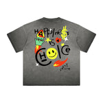 Heavyweight Washed Graffiti Graphic Tee