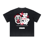 Heavyweight Stone-Washed Clown Graffiti Tee