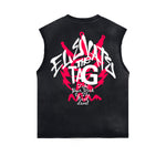 Distressed Street Art Graffiti Sleeveless Tee