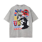 Stone-Washed Street Art Graffiti Graphic Tee