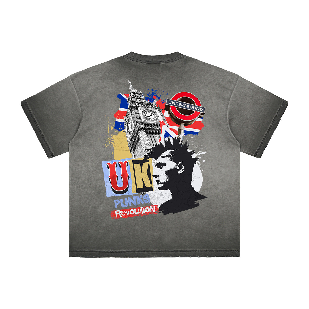 Heavyweight Washed Graffiti Graphic Tee