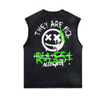 Distressed Street Art Graffiti Sleeveless Tee