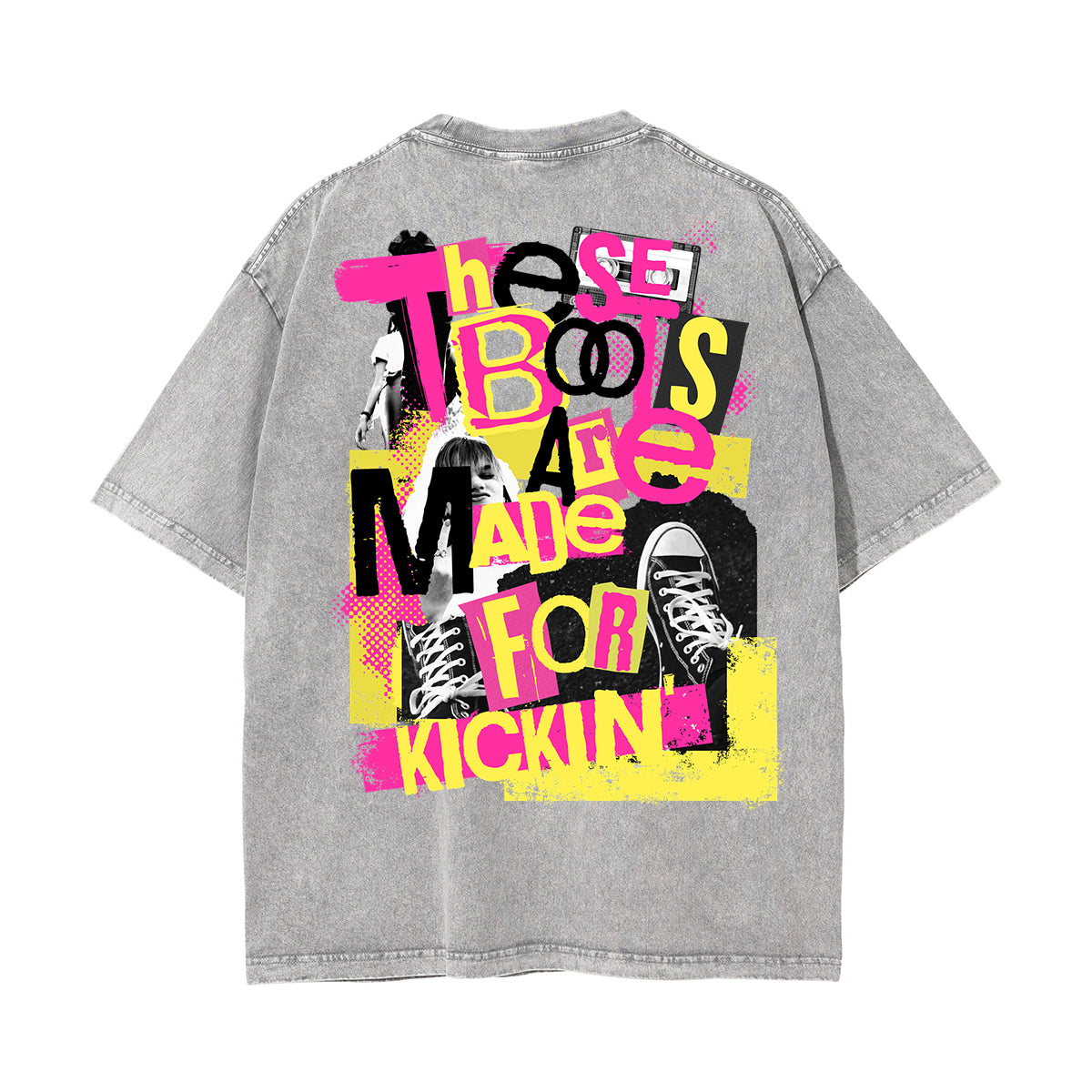 Stone-Washed Street Art Graffiti Graphic Tee