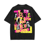 Garment-Washed Street Art Graffiti Cotton Tee