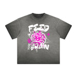Heavyweight Washed Graffiti Graphic Tee