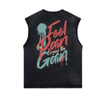 Distressed Street Art Graffiti Sleeveless Tee