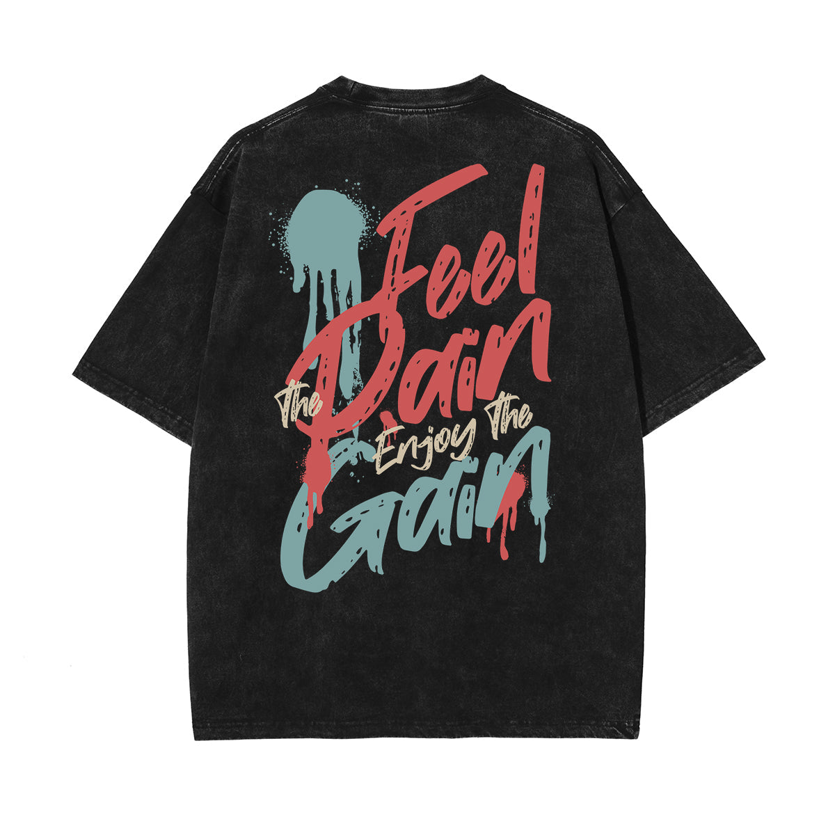Garment-Washed Street Art Graffiti Cotton Tee