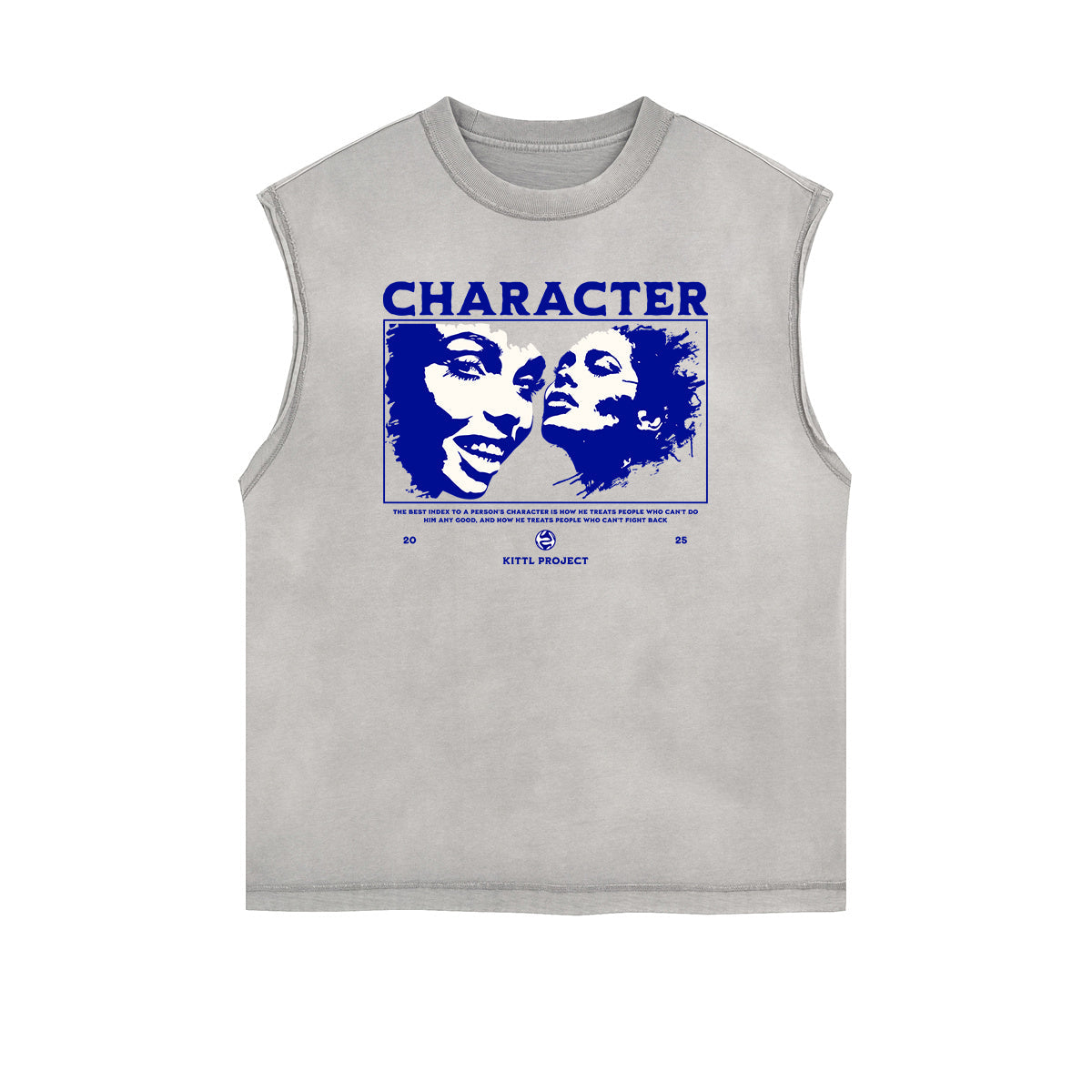 Frayed Edge Abstract Graphic Tank Top