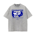 Washed Cotton Abstract Graphic Tee