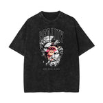 Stone Wash Abstract Graphic Art T-Shirt