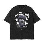 Stone Wash Abstract Graphic Art T-Shirt