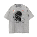 Washed Cotton Abstract Graphic Tee