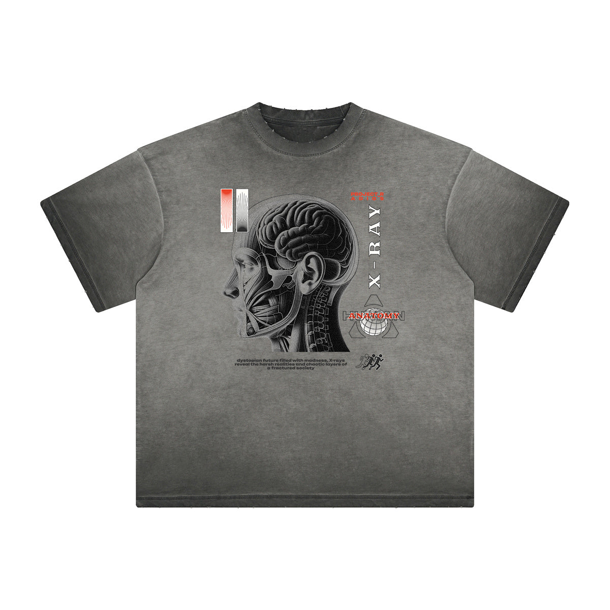 Thick Faded Abstract Graphic T-Shirt